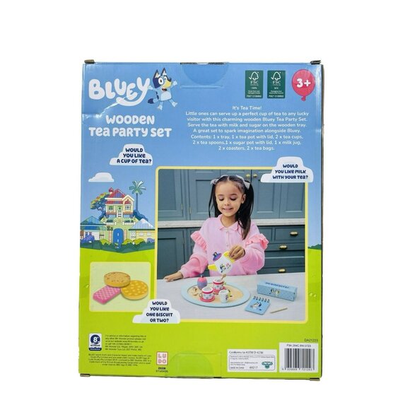 Bluey Wooden Tea Party Playset 20 Pieces - Picture 7 of 11